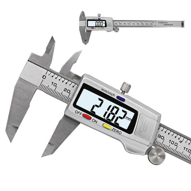 Paquímetro digital, ferramenta de medição em aço inoxidável 6 "150mm, instrumento de medição de calibre
